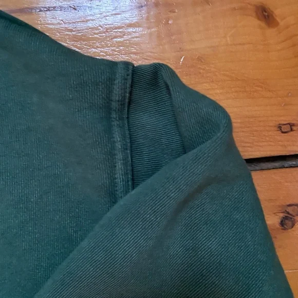 aerie Oversized Green Pullover V Neck Collared Sweatshirt Size Medium - Picture 3 of 12